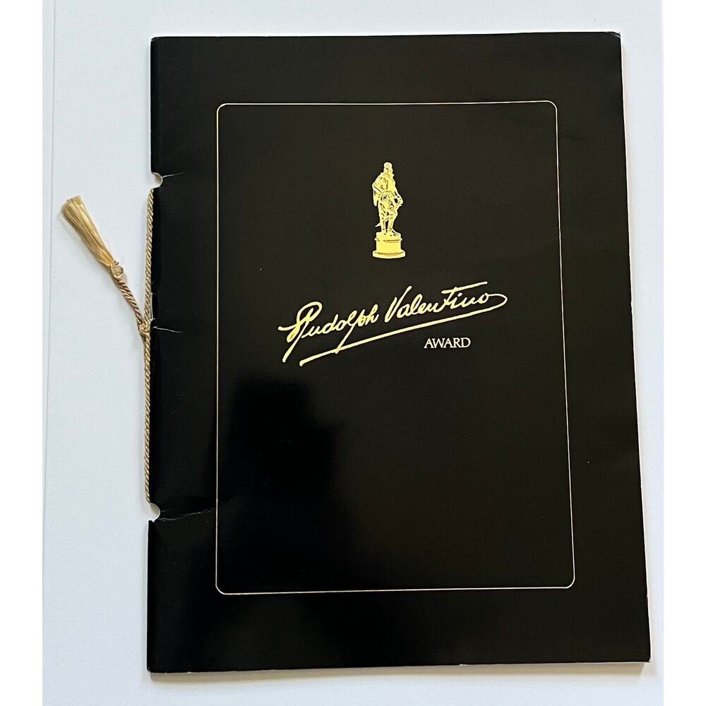 Rare 1990 Rudolph Valentino Award Program Hollywood, Sheik, Blood and Sand